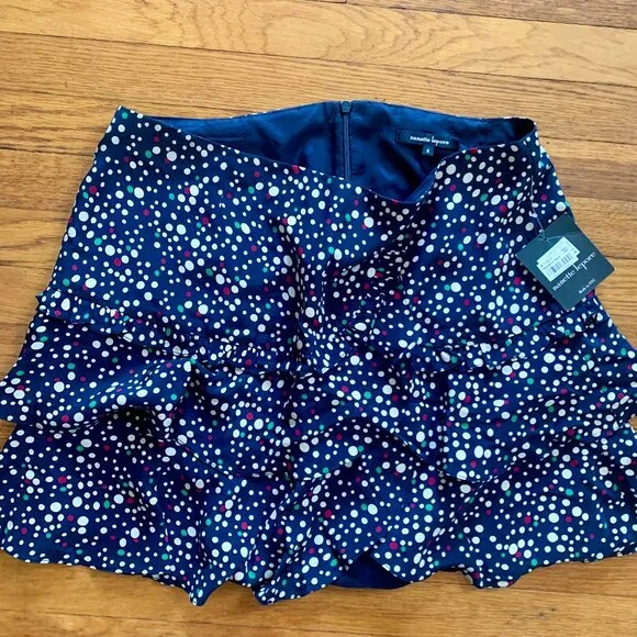 Nanette Lepore Whisked Away Silk Tiered Ruffle Mini Skirt 8 - Picture 2 of 6